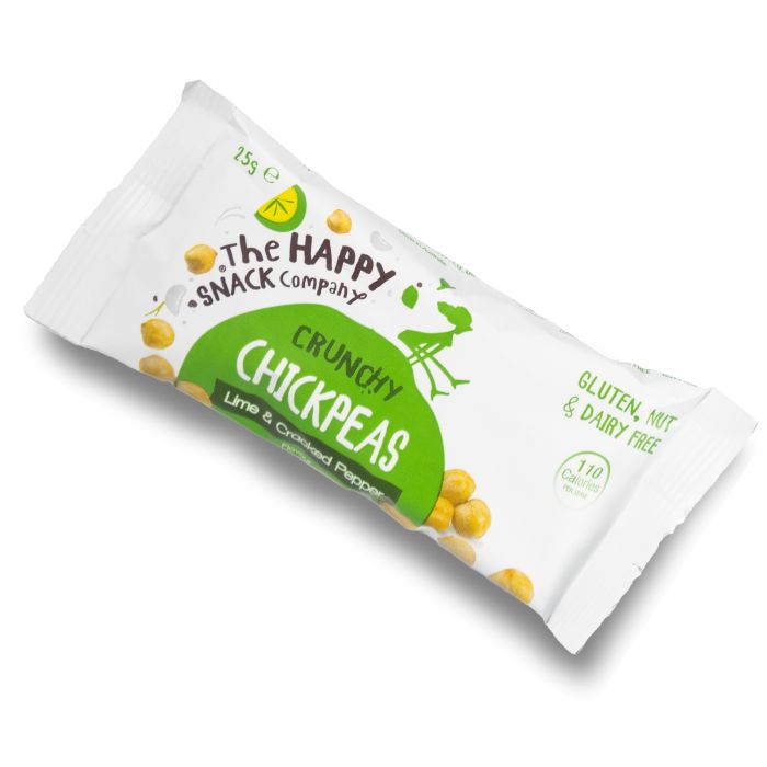 Happy Snack, Crunchy Chickpeas, Lime and Cracked Pepper, 25g - 1Pack