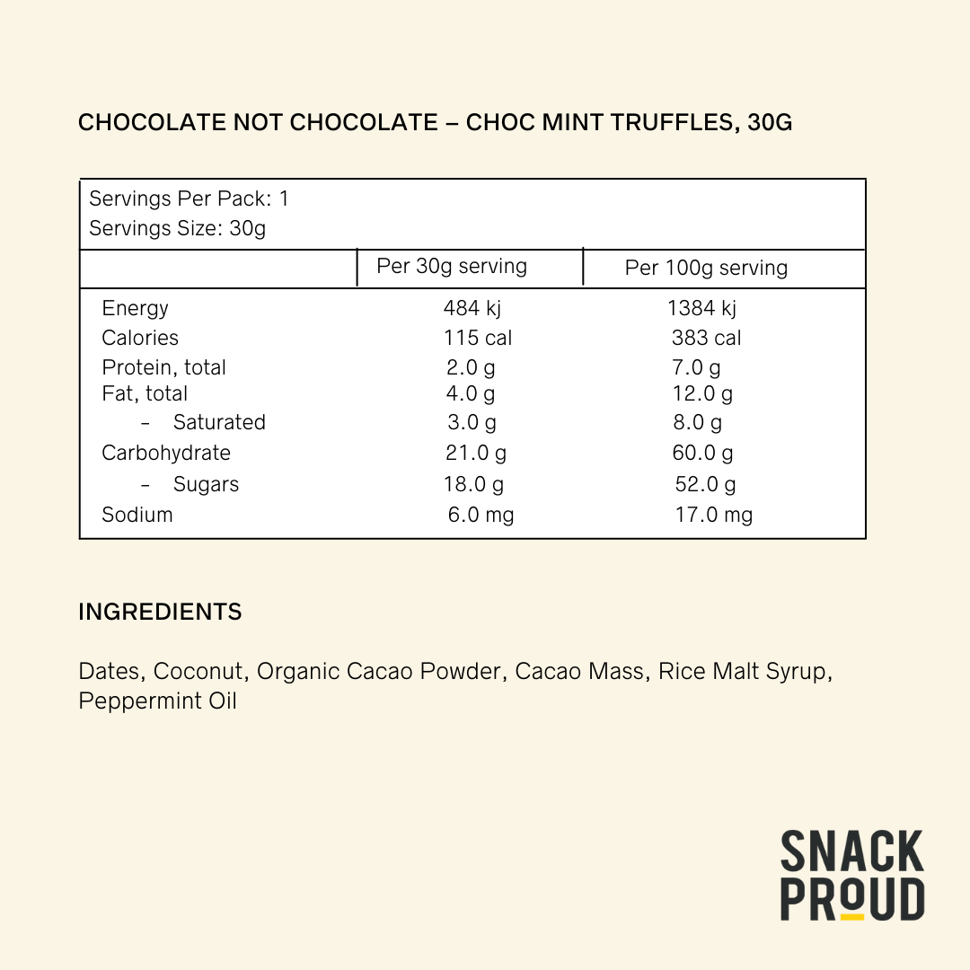 Snack Proud, Brownie Ball Choc Mint, 30g
