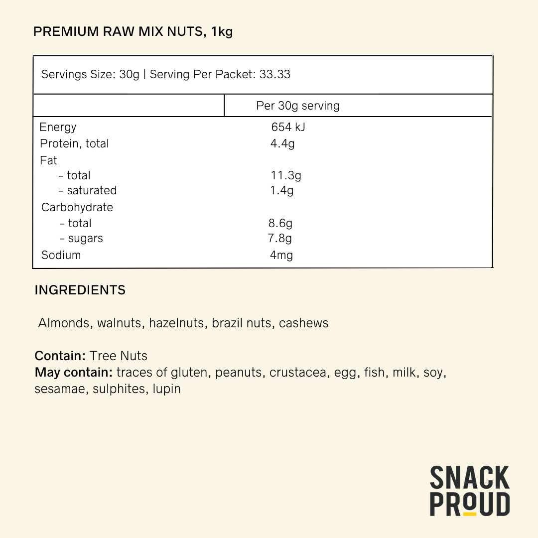 Foodservice - Premium Raw Nut Mix, 1kg