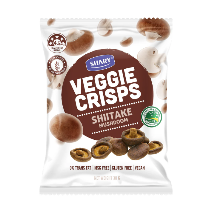 Shary, Veggie Crisps Shitake Mushroom, 12 x 30g