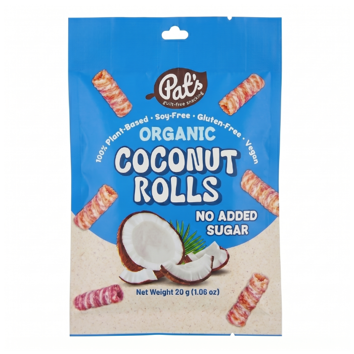 Pat's Snacks, Coconut Rolls (No Added Sugar) 10 x 30g