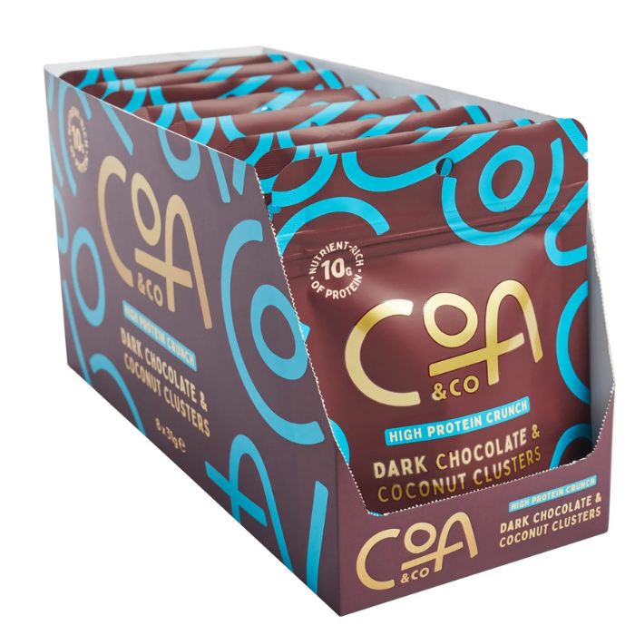 Coa&Co High Protein Dark Choc & Coconut Clusters 10 x 31g
