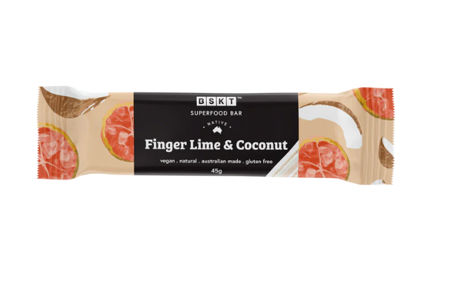 BSKT - Indigenous Finger Lime & Coconut Superfood Bar, 45g - 12PACK