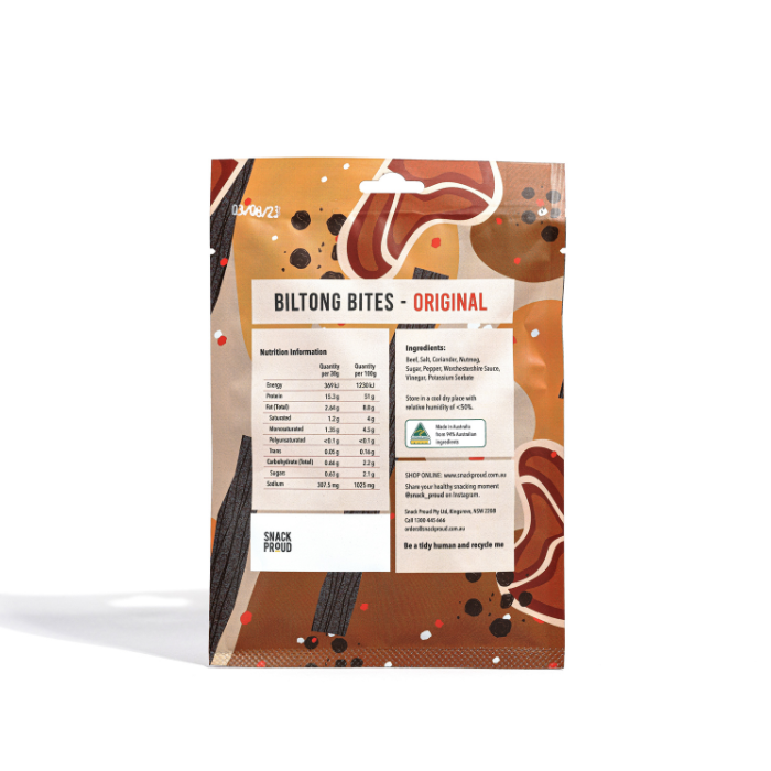 Snack Proud - Biltong Bites, Original, 30g