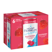 Mount Franklin, Lightly Sparkling Water Raspberry 24 x 250ml