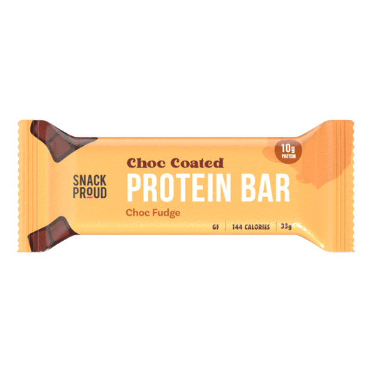 Snack Proud, Choc Coated Protein Bar Double Choc 10 x 35g