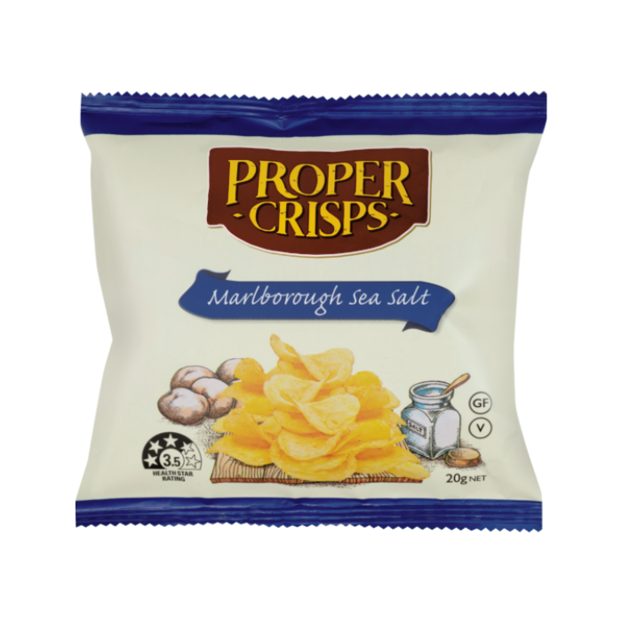 Proper Crisps, Marlborough Sea Salt, 50 x 20g