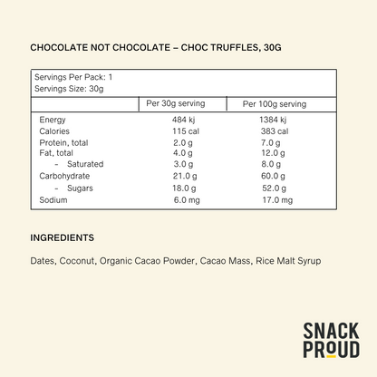Snack Proud, Brownie Ball Chocolate, 30g