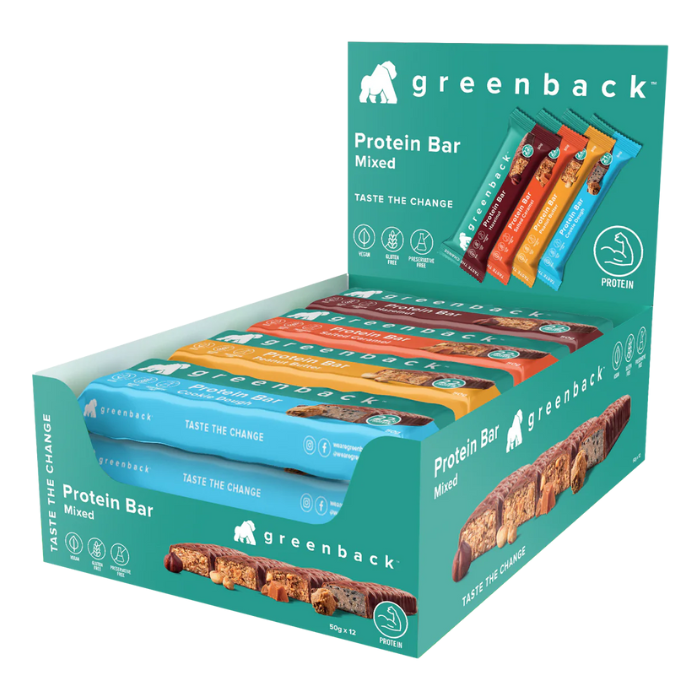 Greenback - Plant-based Mixed Protein Bars, 50g - 12pack