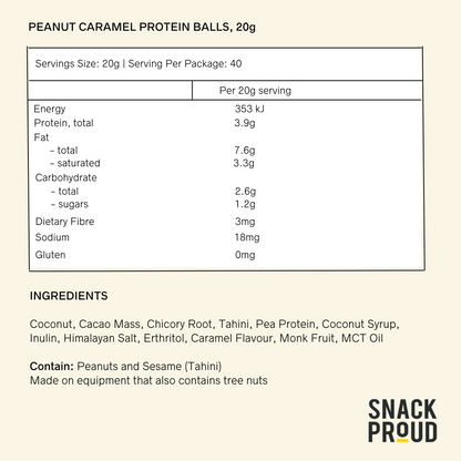 Foodservice - Peanut Caramel Protein Balls, 20g x 40Balls
