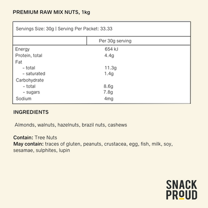 Foodservice - Premium Raw Nut Mix, 1kg