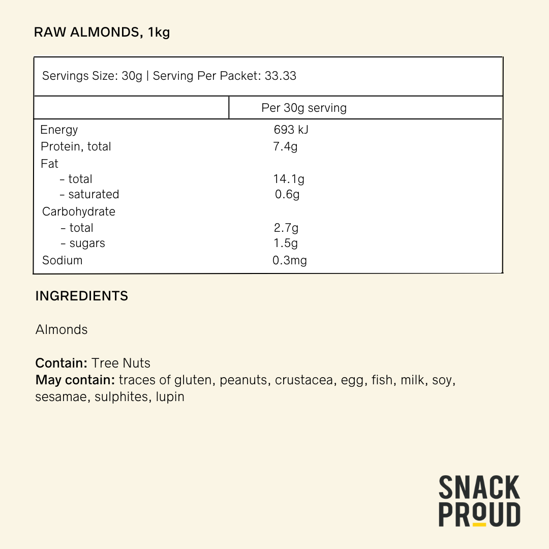 Foodservice Bio - Natural Almonds,1kg