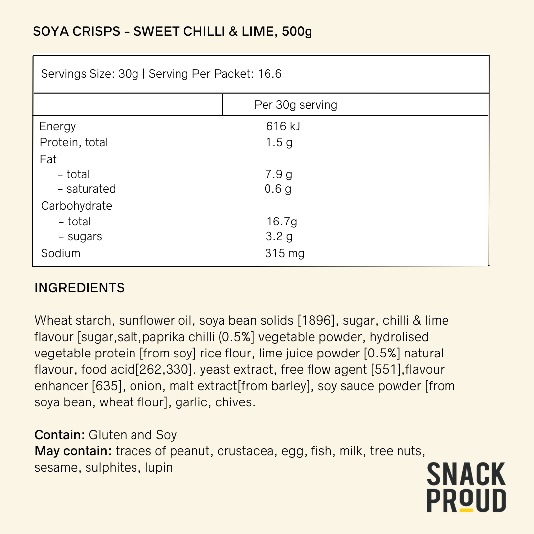 Foodservice - Soy Crisps, Chilli & Lime, 500g