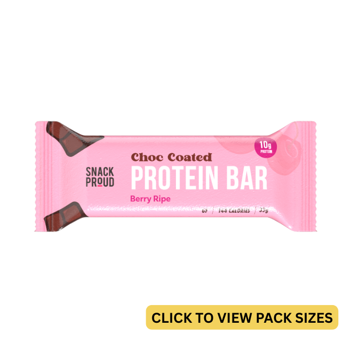 Snack Proud, Choc Coated Protein Bar Berry Ripe