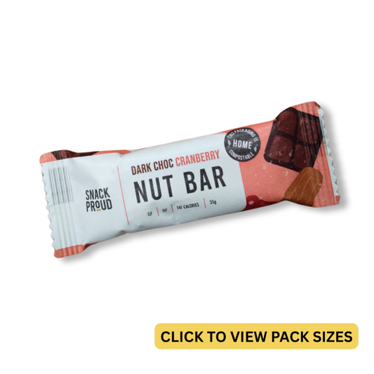 Snack Proud, Dark Choc Cranberry Nut Bar, 35g - 18 Pack