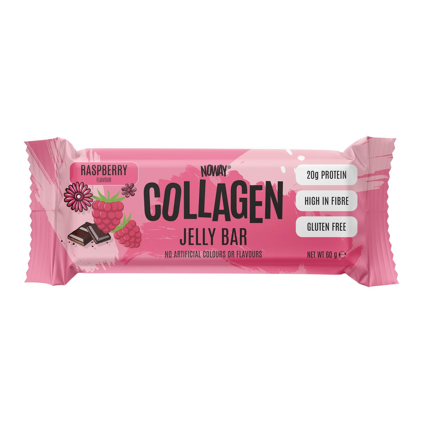 Noway, Collagen Jelly Bar Raspberry 12 x 60g