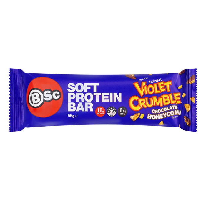Body Science - Violet Crumble, Chocolate Honeycomb, 55g - 12 PACK