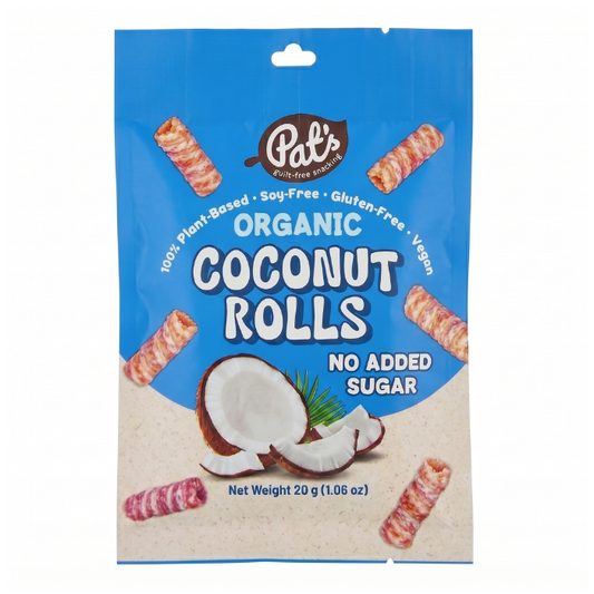 Pat's Snacks, Coconut Rolls (No Added Sugar) 10 x 30g