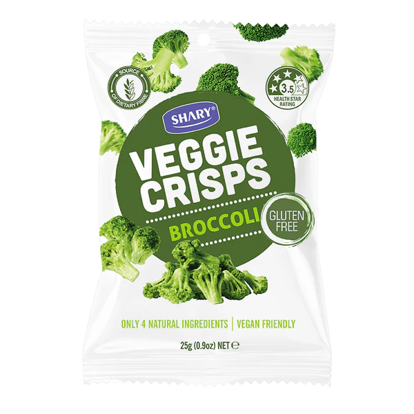 Shary, Veggie Crisps Broccoli 12 x 25g
