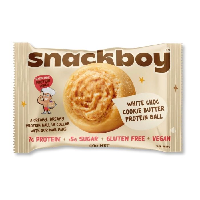 Snackboy, Protein Ball White Choc Cookie Butter 12 x 40g