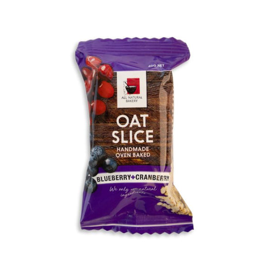 All Natural Bakery, Oat Slice Blueberry & Cranberry, 40g