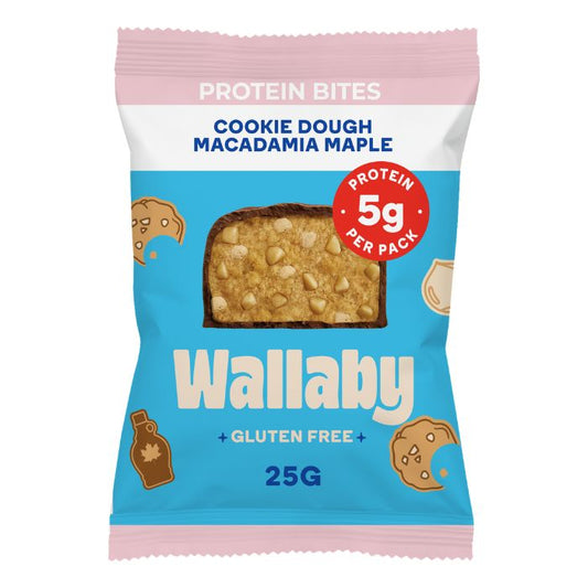 ZZWallaby, Protein Bites Macadamia Maple Cookie Dough GF 12 x 25g