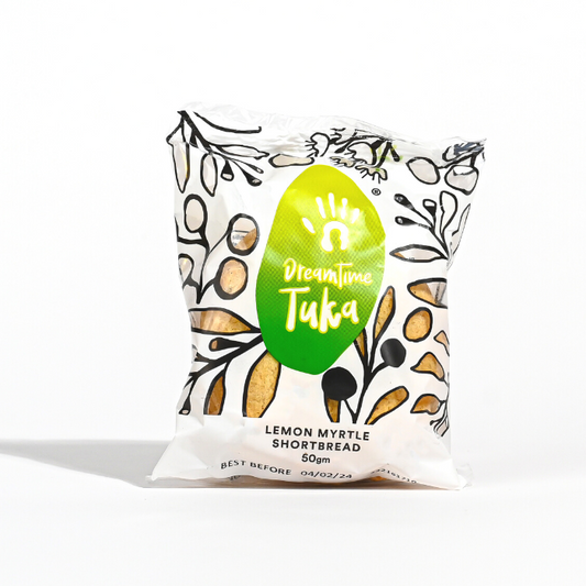 Dreamtime Tuka, Twin-pk Cookie, Lemon Myrtle Shortbread, 50g - 10Pack