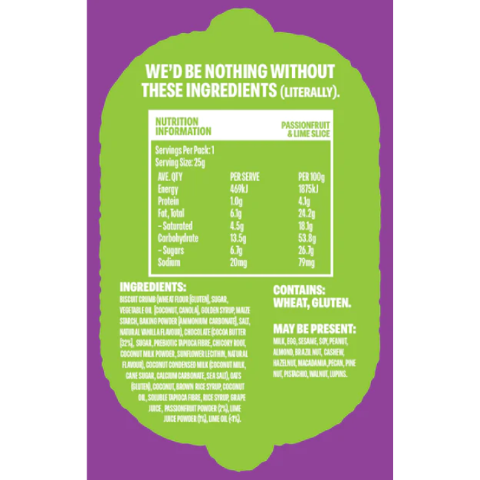 Springhill Farm, Passionfruit and Lime  Slice, 28g - 10PACK