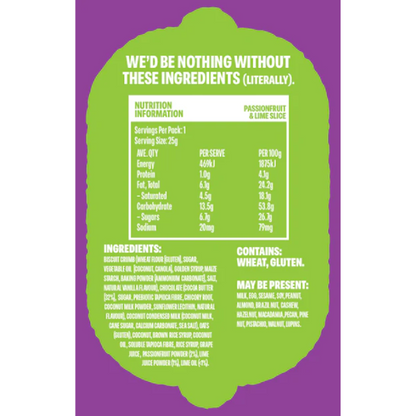 Springhill Farm, Passionfruit and Lime  Slice, 28g - 10PACK