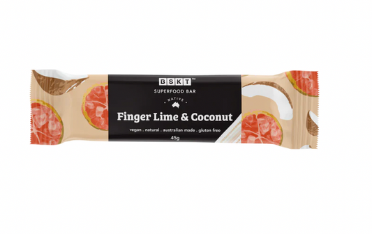 BSKT - Indigenous Finger Lime & Coconut Superfood Bar, 45g - 12PACK